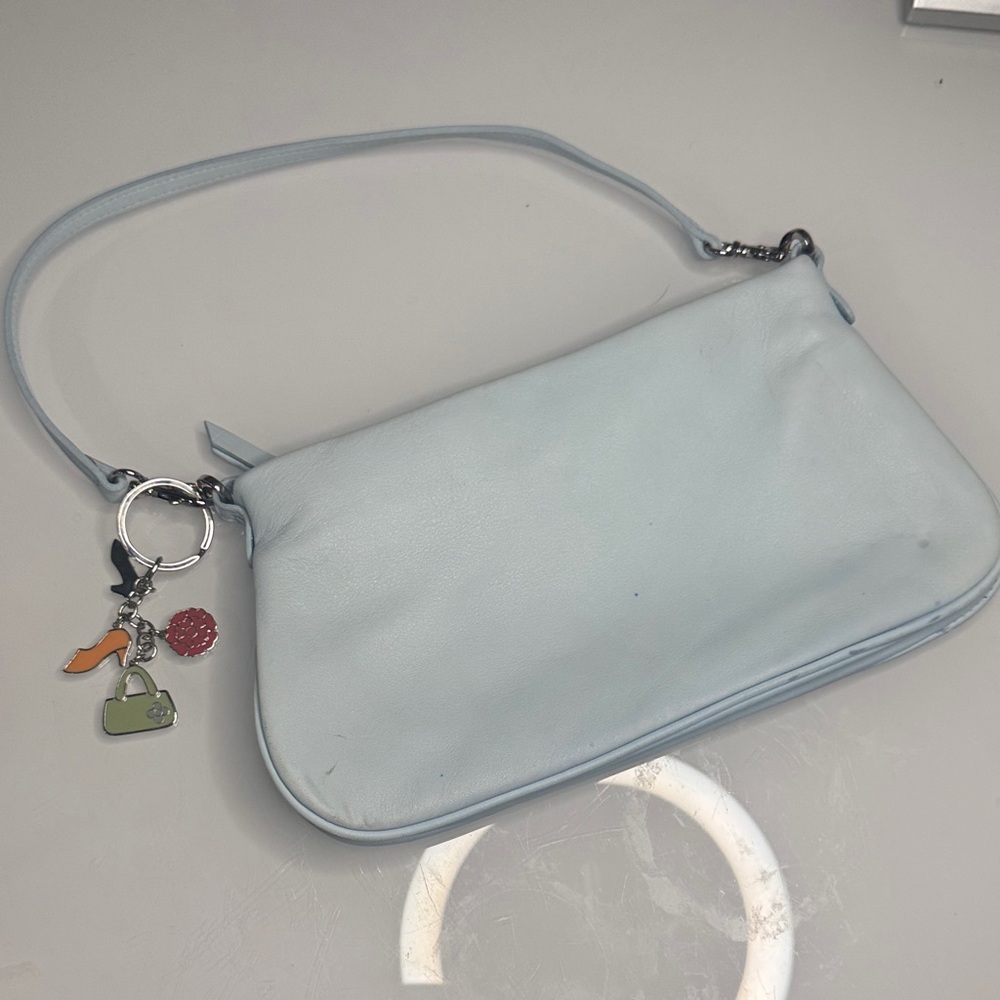 Casual Corner Sky Blue Shoulder Bag with Charms